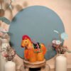 Cheval du Zodiaque Eto 干支 - Soie Tressée Orangée - photo 8