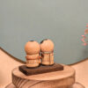 Duo Kokeshi Omiyage - Couple en Bambou 梅池 - photo 4