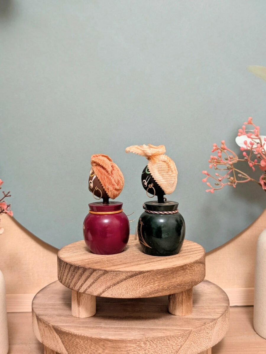 Duo Kokeshi Omiyage Donko - Corps Laqués - photo 1