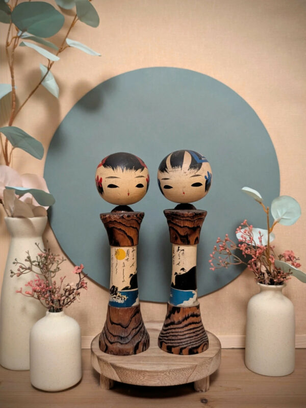 Duo de Kokeshi Omiyage - Littoral Rocheux - photo 1