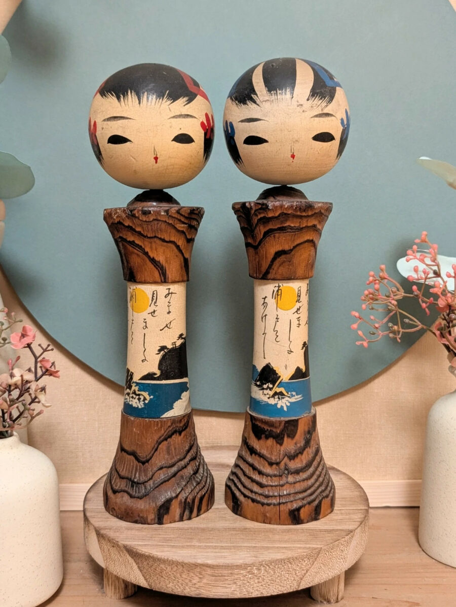 Duo de Kokeshi Omiyage - Littoral Rocheux - photo 2