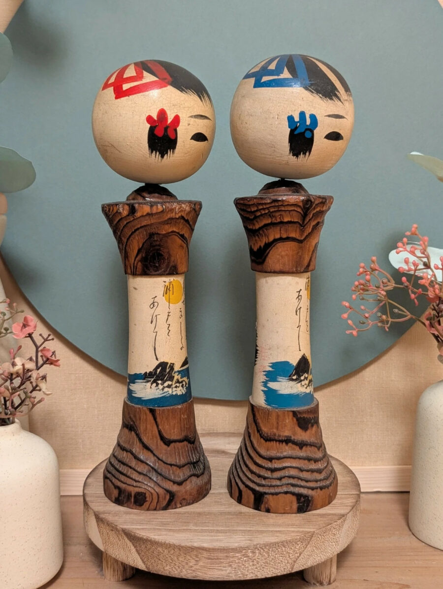 Duo de Kokeshi Omiyage - Littoral Rocheux - photo 5