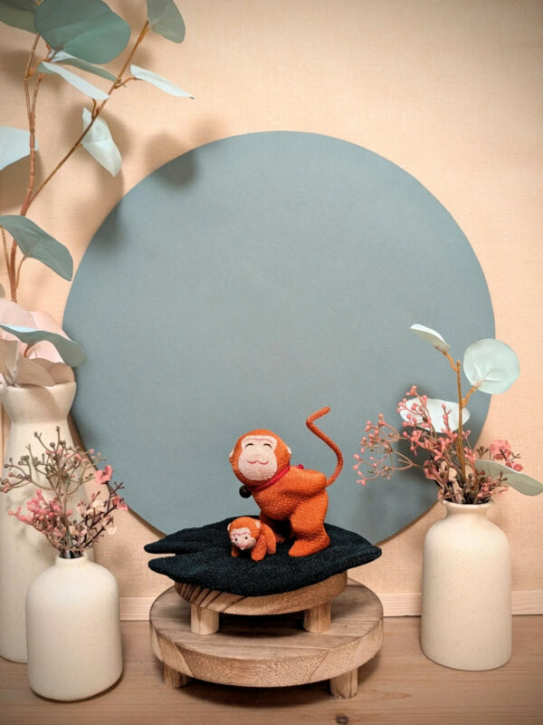 Duo de Singes du Zodiaque Saru 猿 - Soie Tressée - photo 1
