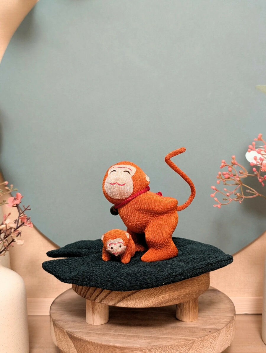 Duo de Singes du Zodiaque Saru 猿 - Soie Tressée - photo 2