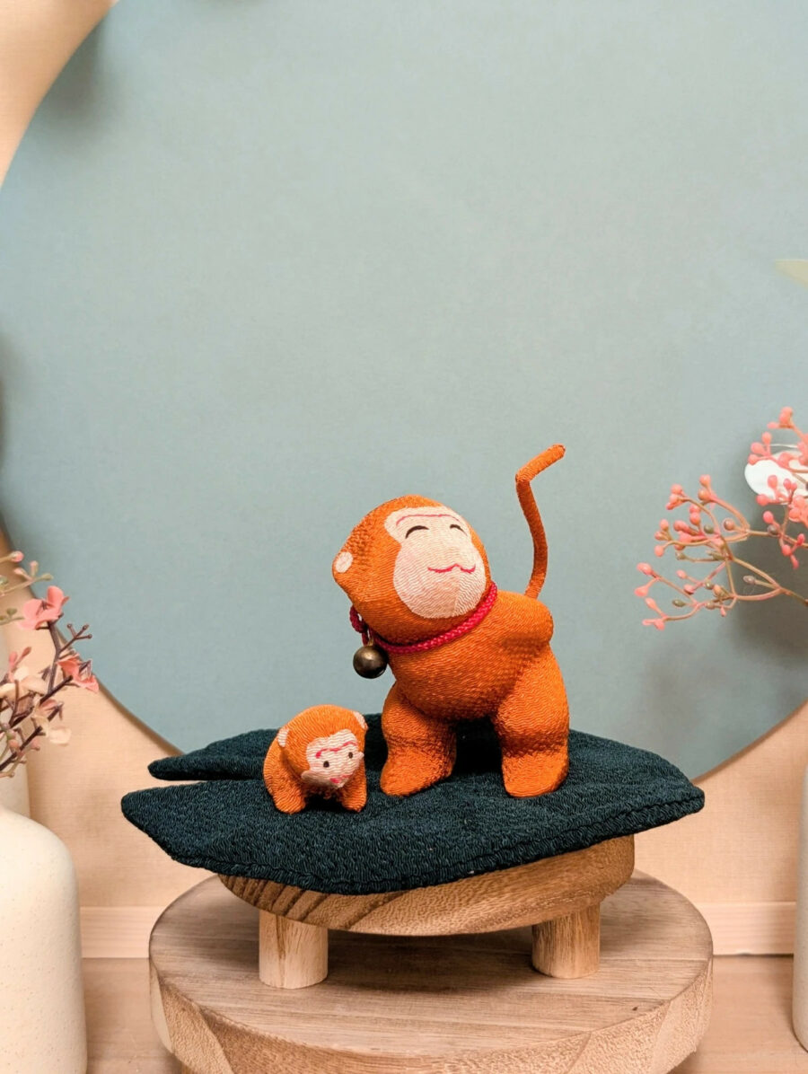 Duo de Singes du Zodiaque Saru 猿 - Soie Tressée - photo 6
