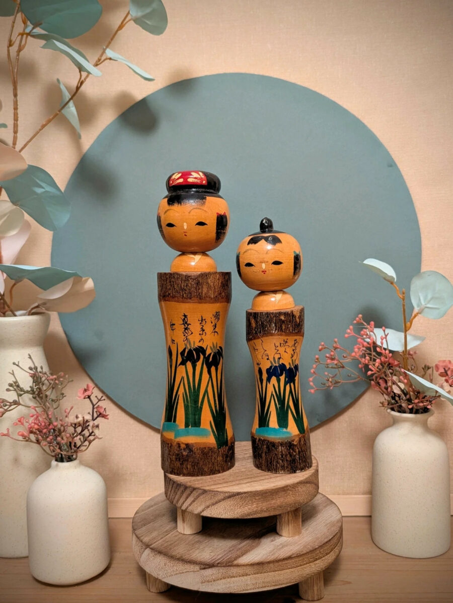 Kokeshi Omiyage Rustique - Duo Iris 菖蒲 - photo 1