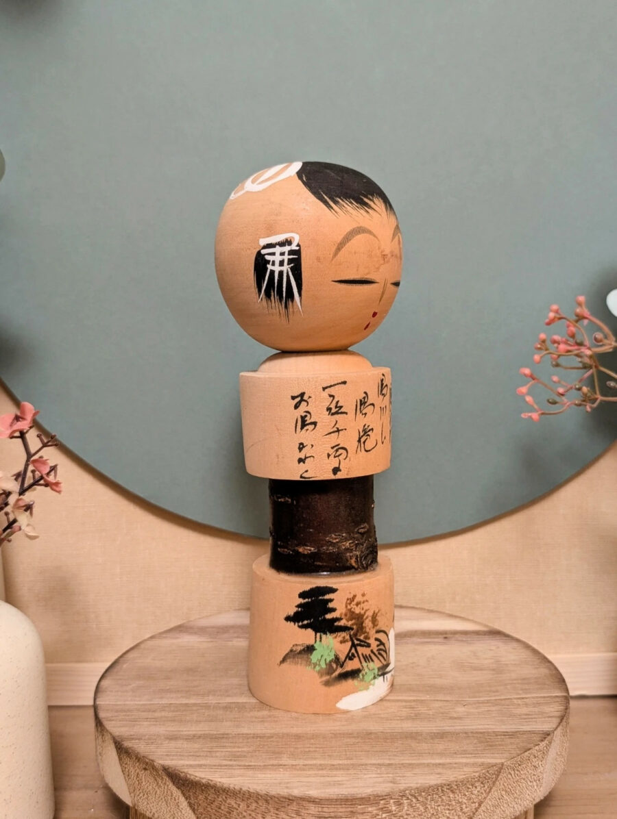 Kokeshi Omiyage Rustique - Tronc en Écorce - photo 5