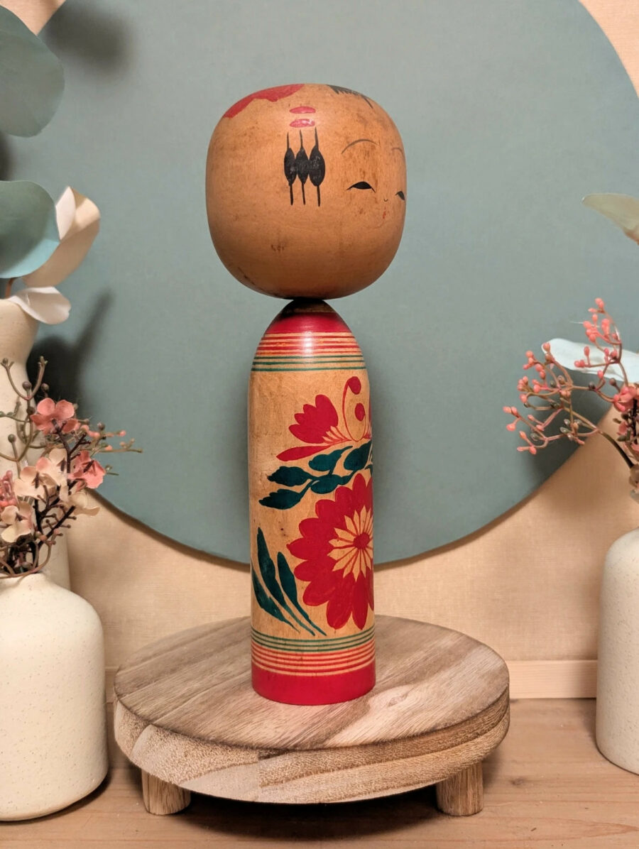 Kokeshi Shingata - Chrysanthème Stylisé - photo 5
