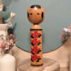 Kokeshi Shingata - Grandes Fleurs Rouges - photo 2