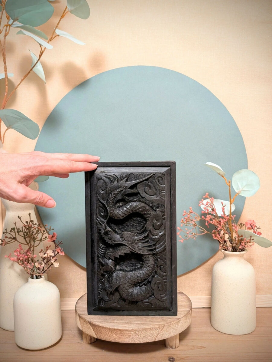 Pierre à Encre Suzuri 硯 - Dragon Ryū 龍 - photo 1