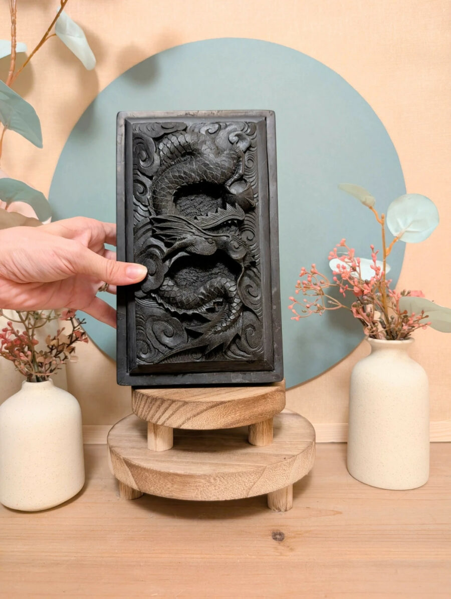 Pierre à Encre Suzuri 硯 - Dragon Ryū 龍 - photo 2
