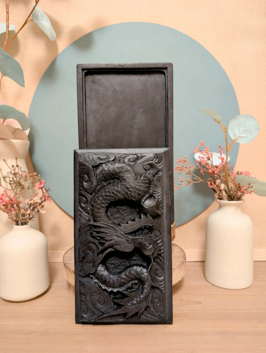 Pierre à Encre Suzuri 硯 - Dragon Ryū 龍 - photo 3