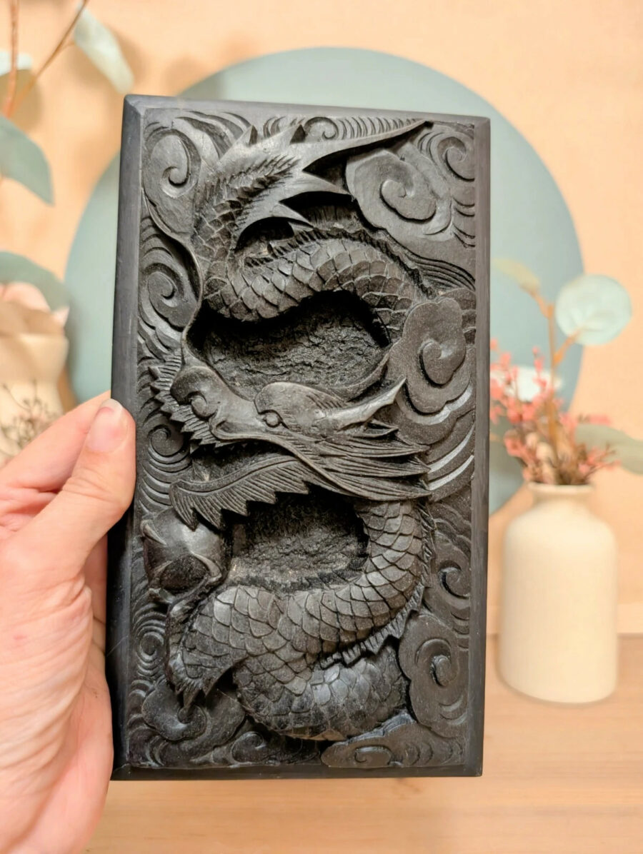 Pierre à Encre Suzuri 硯 - Dragon Ryū 龍 - photo 9