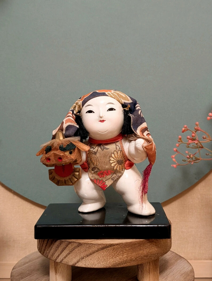 Poupée Gosho Ningyō - Danse Shishimai 御所人形 - photo 2