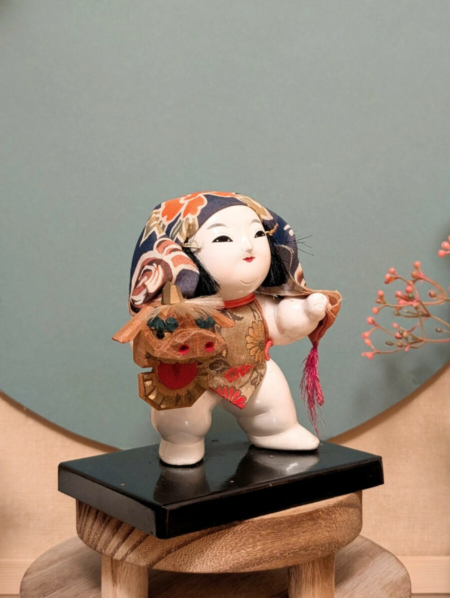 Poupée Gosho Ningyō - Danse Shishimai 御所人形 - photo 4